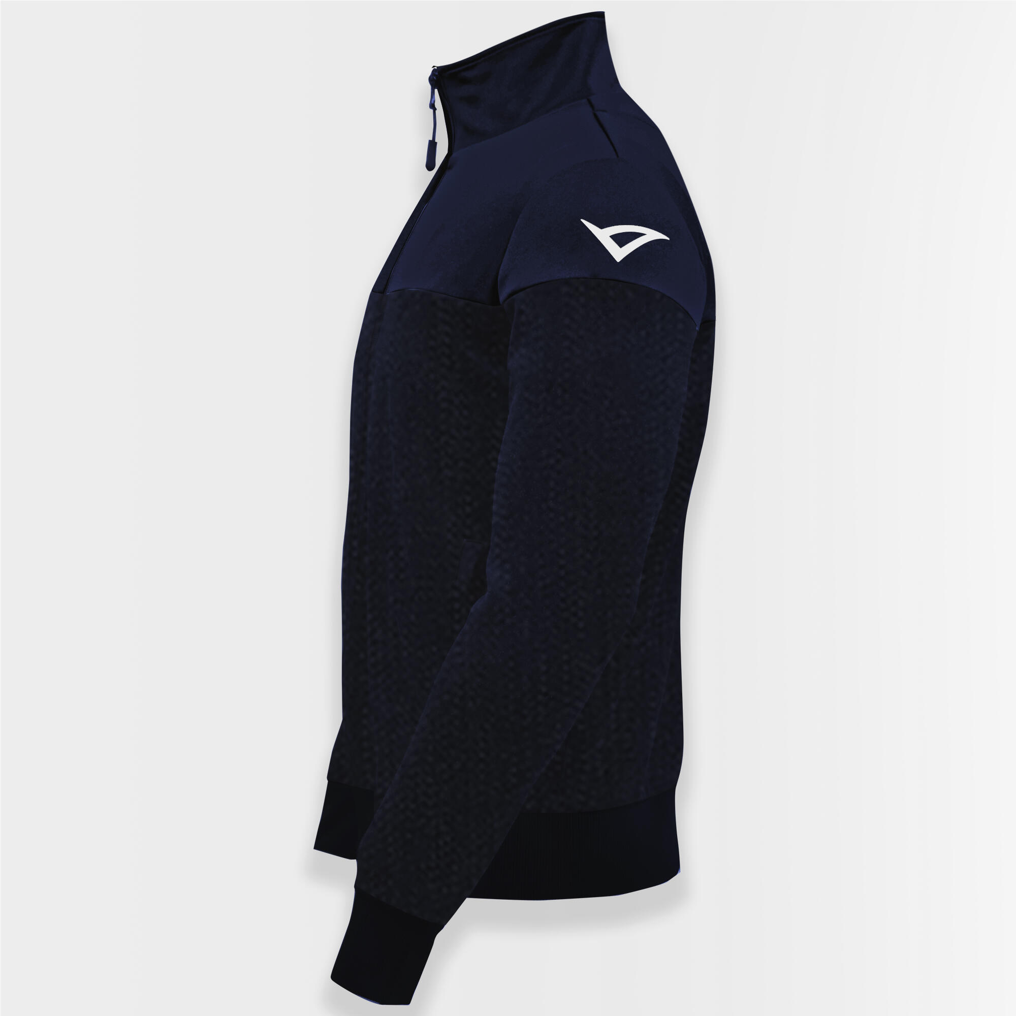 Giacca Illinois da running e training con cappuccio blu-bianco 4/7