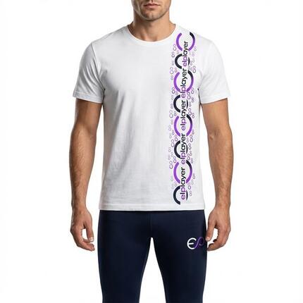 Homme Ensemble Entraînement Coton Élasthanne Rose-Bleu