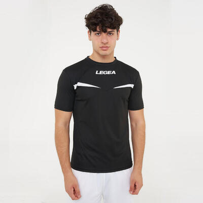 Maglia running Pristina MC traspirante rosso-bianco