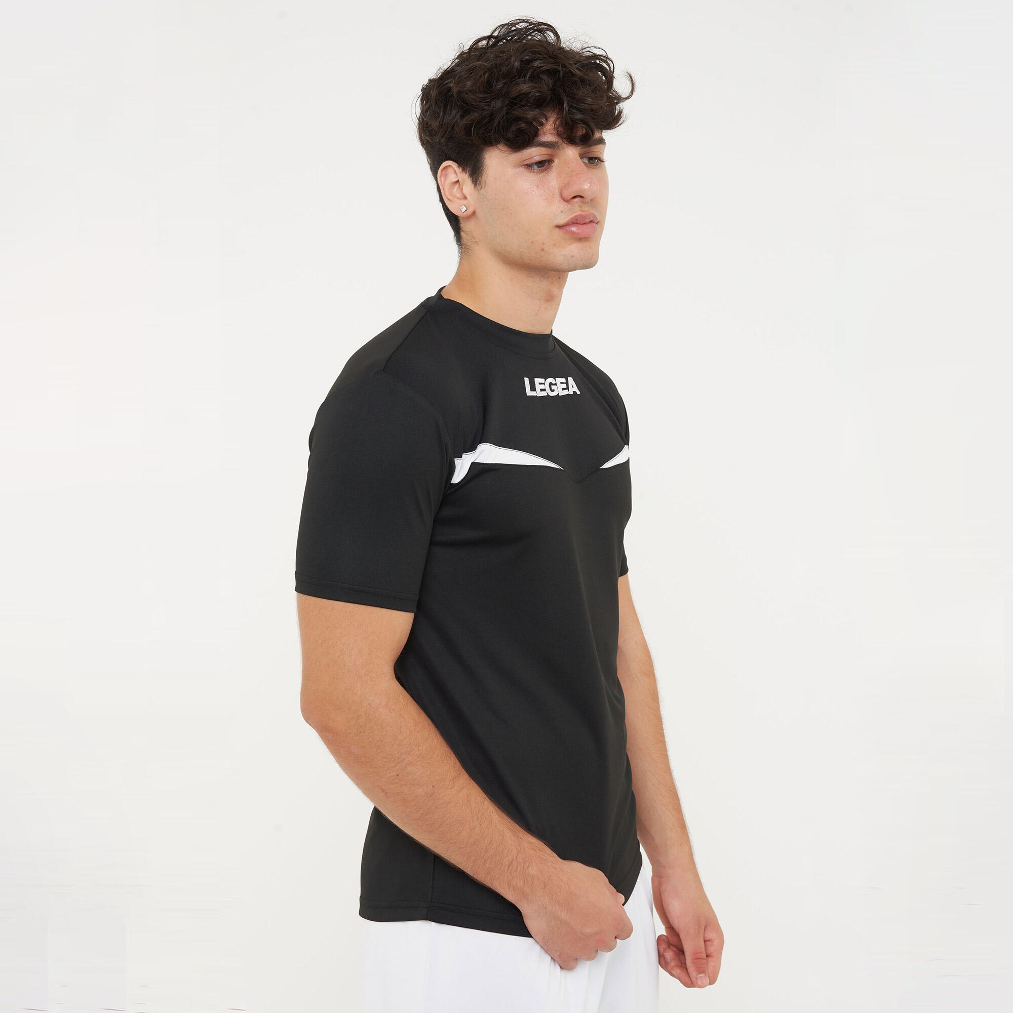 Camiseta de running Pristina MC transpirable negro-blanco 4/7