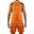 Bărbați Fotbal Kit antrenament și meci traspirant 100% poliester arancio-negru