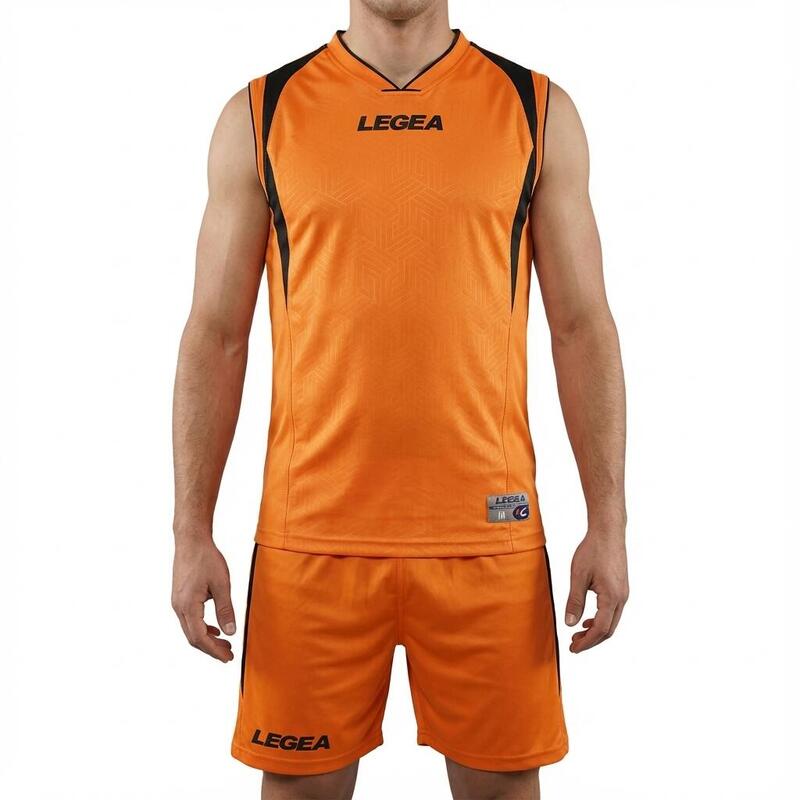 Bărbați Fotbal Kit antrenament și meci traspirant 100% poliester arancio-negru