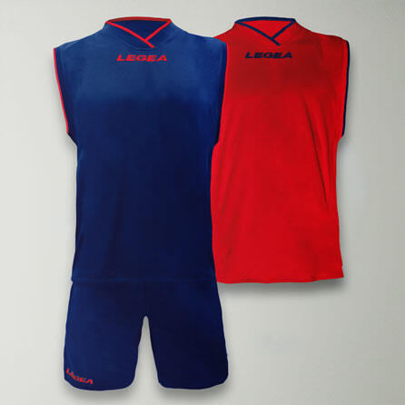 Kit da calcio per allenamento rosso-blu 2/4