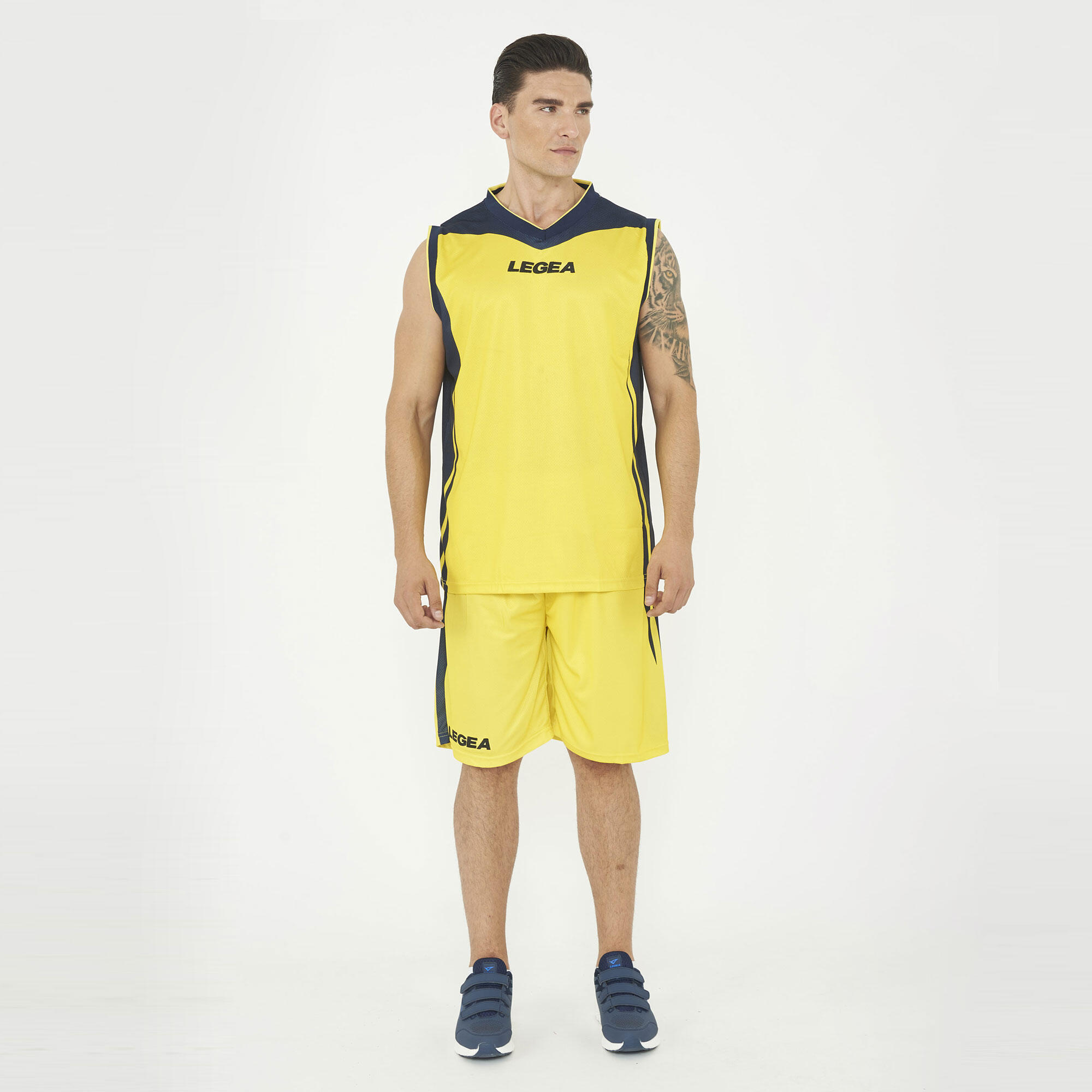 Homem Kit de Basquetebol Jackson Amarelo-Azul 3/6