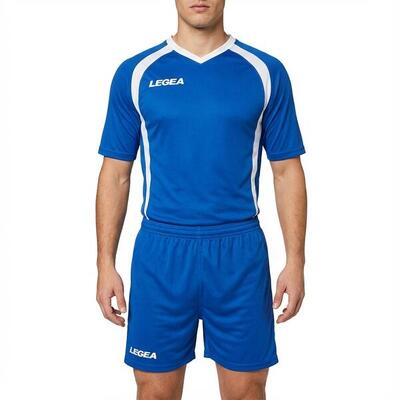 Kit calcio training PECHINO blu-bianco