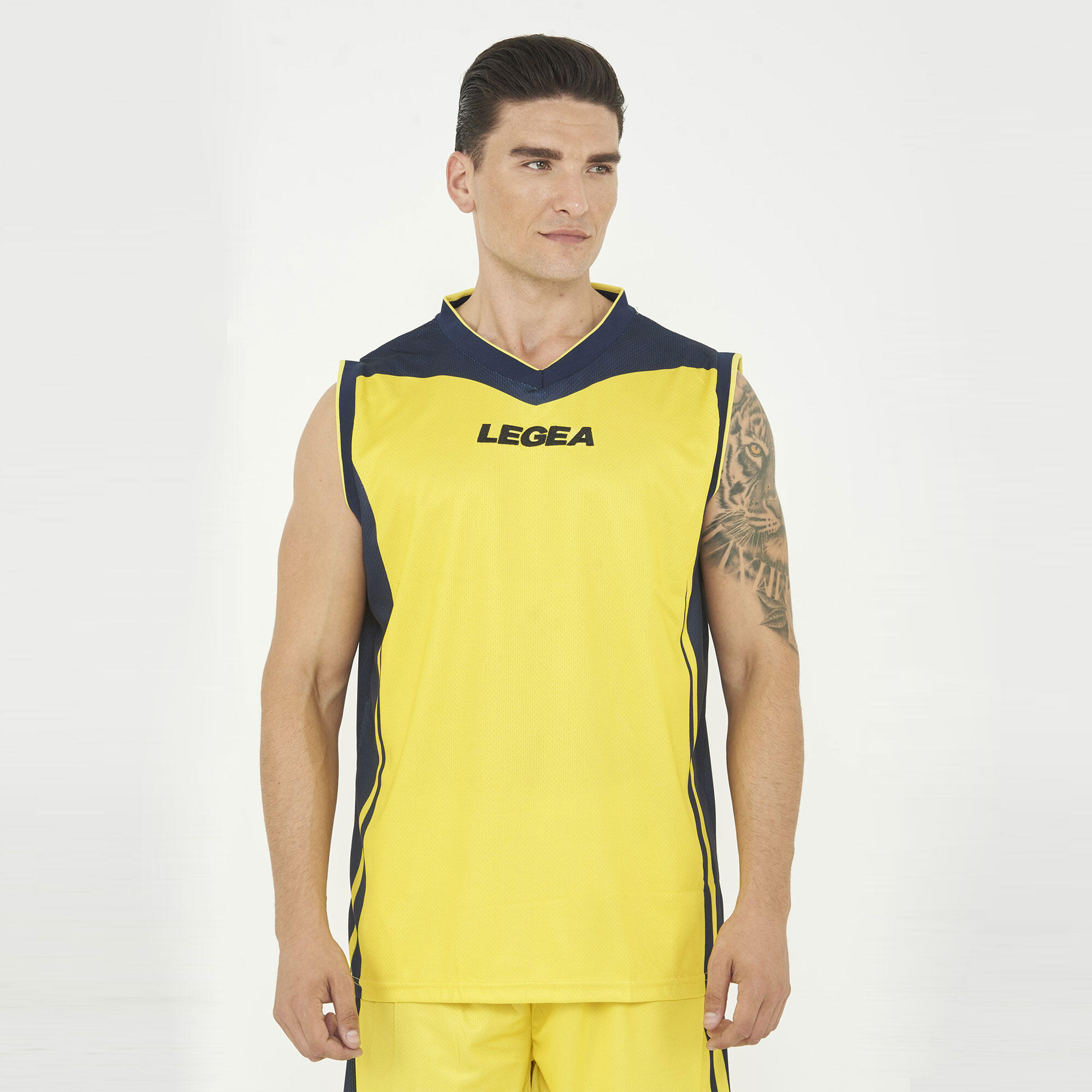 Homem Kit de Basquetebol Jackson Amarelo-Azul 2/6