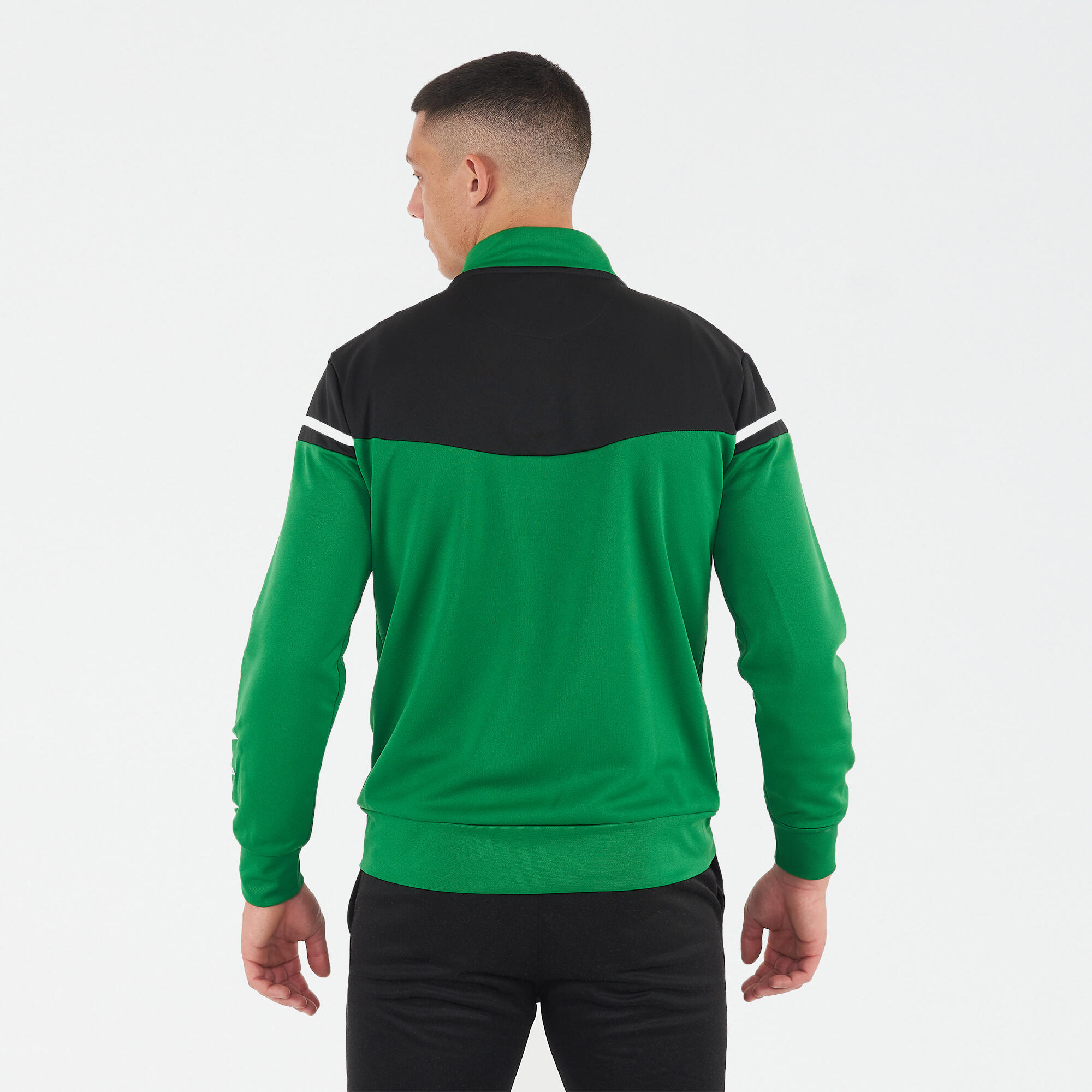 Homme Trekking Veste Légère 100% Polyester Vert-Noir 2/7