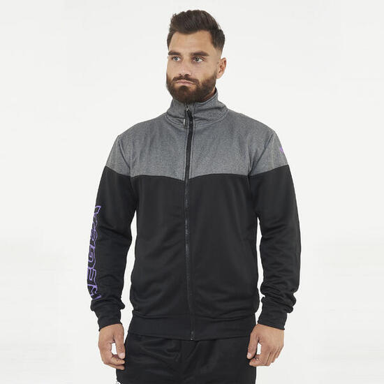 giacca da running UCLA traspirante leggera nero-turchese