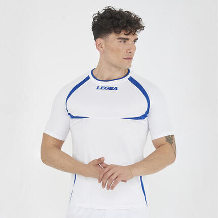 T-shirt de running homme à manches courtes respirant noir-blanc