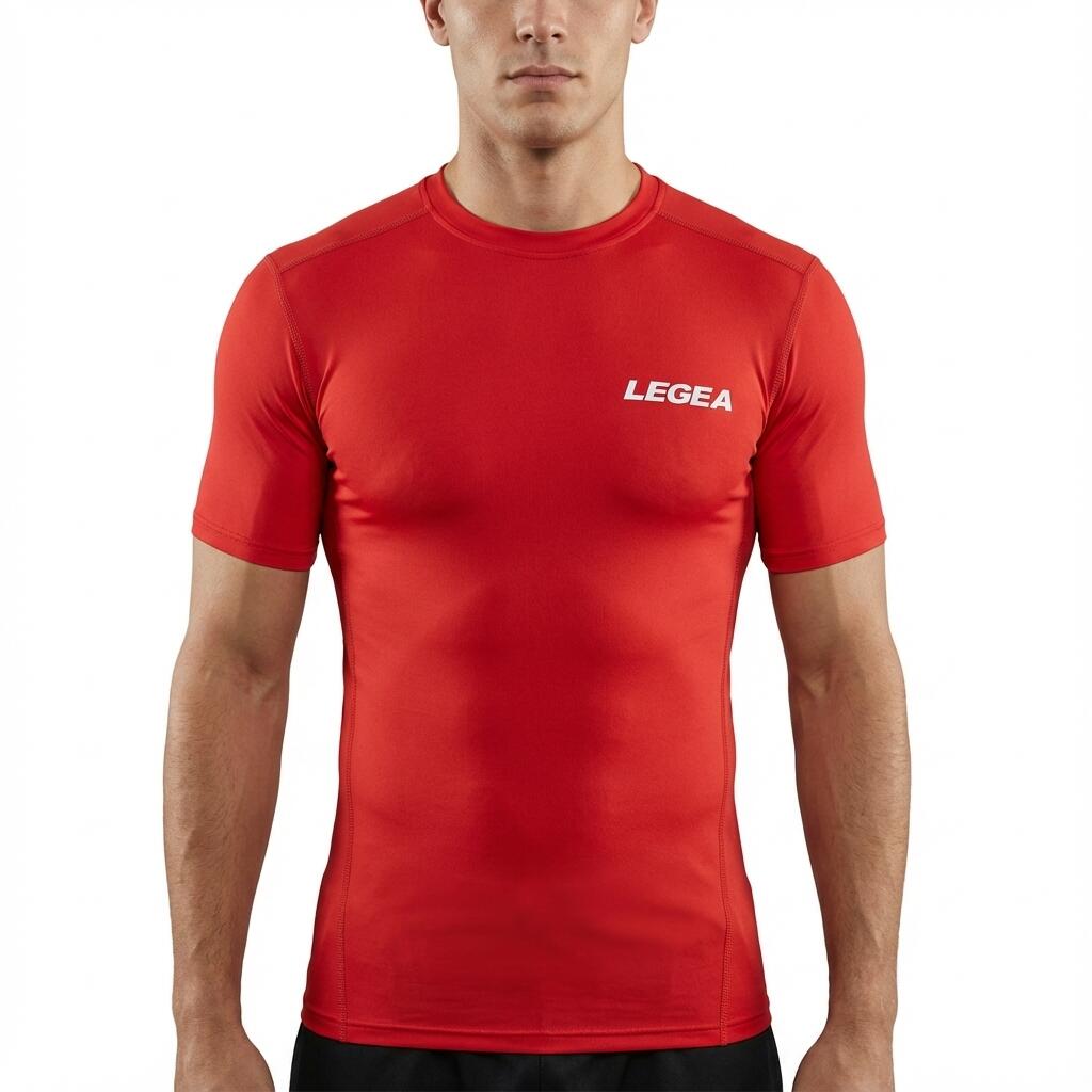Mężczyzna Bieganie Koszulka z Długim Rękawem Body 2 Czerwona