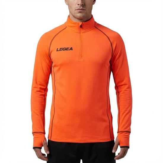 Pull de course ACT-PULLOVER GROOV homme orange fluo