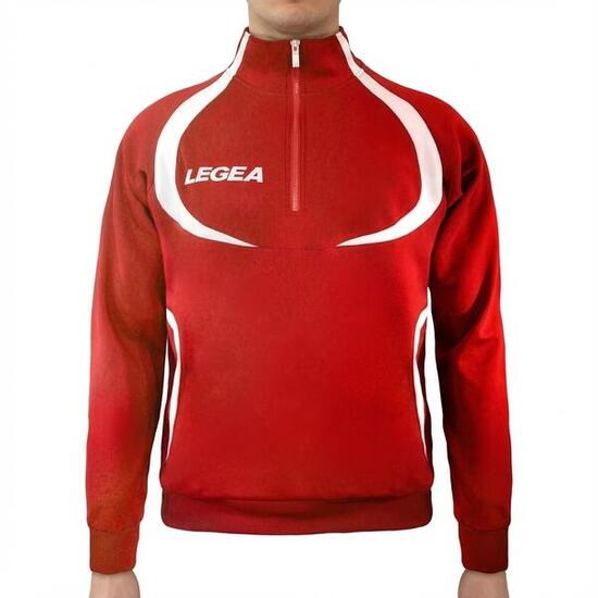 Hardloopjack voor heren Algerije met capuchon rood-wit
