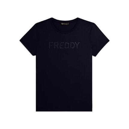 T-shirt à manches courtes avec logo FREDDY en paillettes