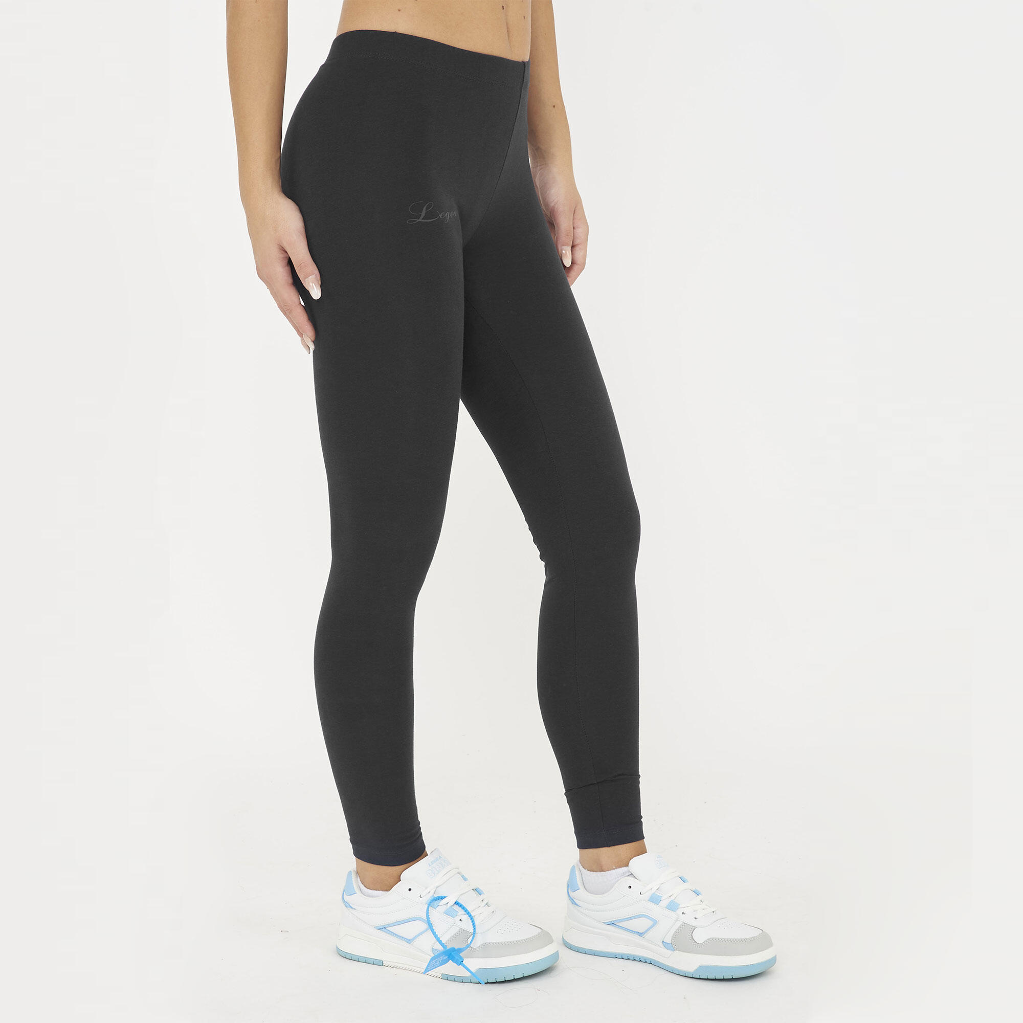 Damen Yoga Leggings Hochgeschnitten Schwarz Modell MAVERY 6/6