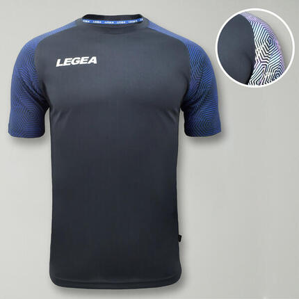 Herren Lauf T-Shirt Atmungsaktiv 100% Polyester Dunkelgrau-Türkis