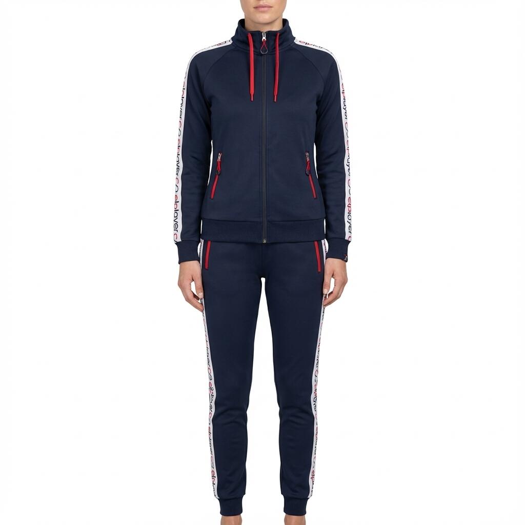 Women's Running Set Stretch Blue-Cherry