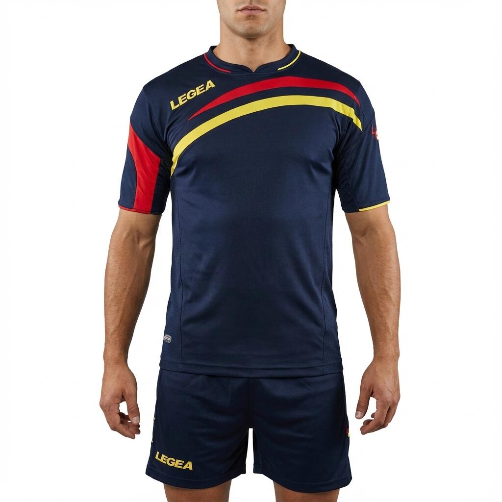 Bărbați Fotbal Completo MC Traspirant Blu-Galben