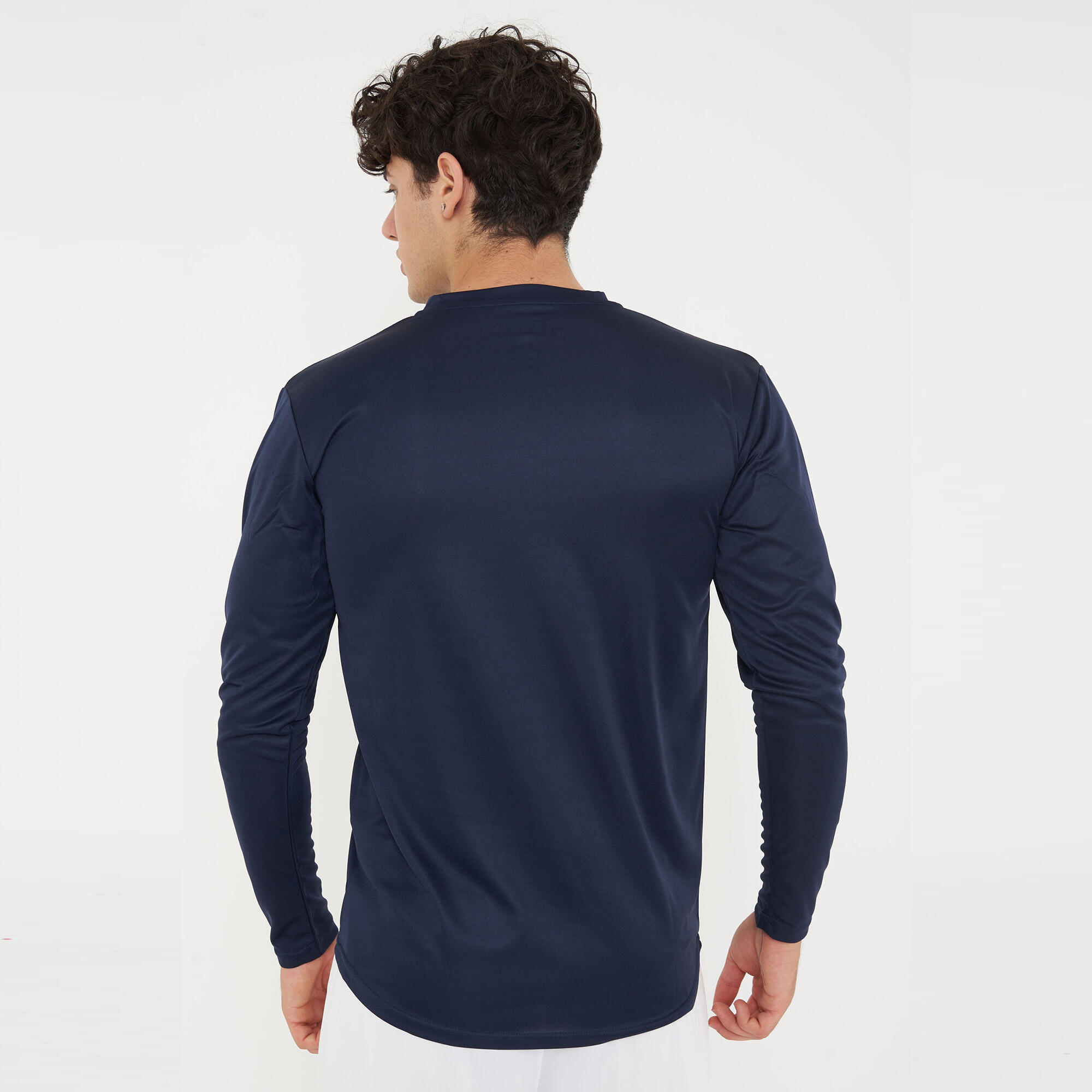 T-shirt homme running à manches longues Vienna ML bleu-blanc 3/7