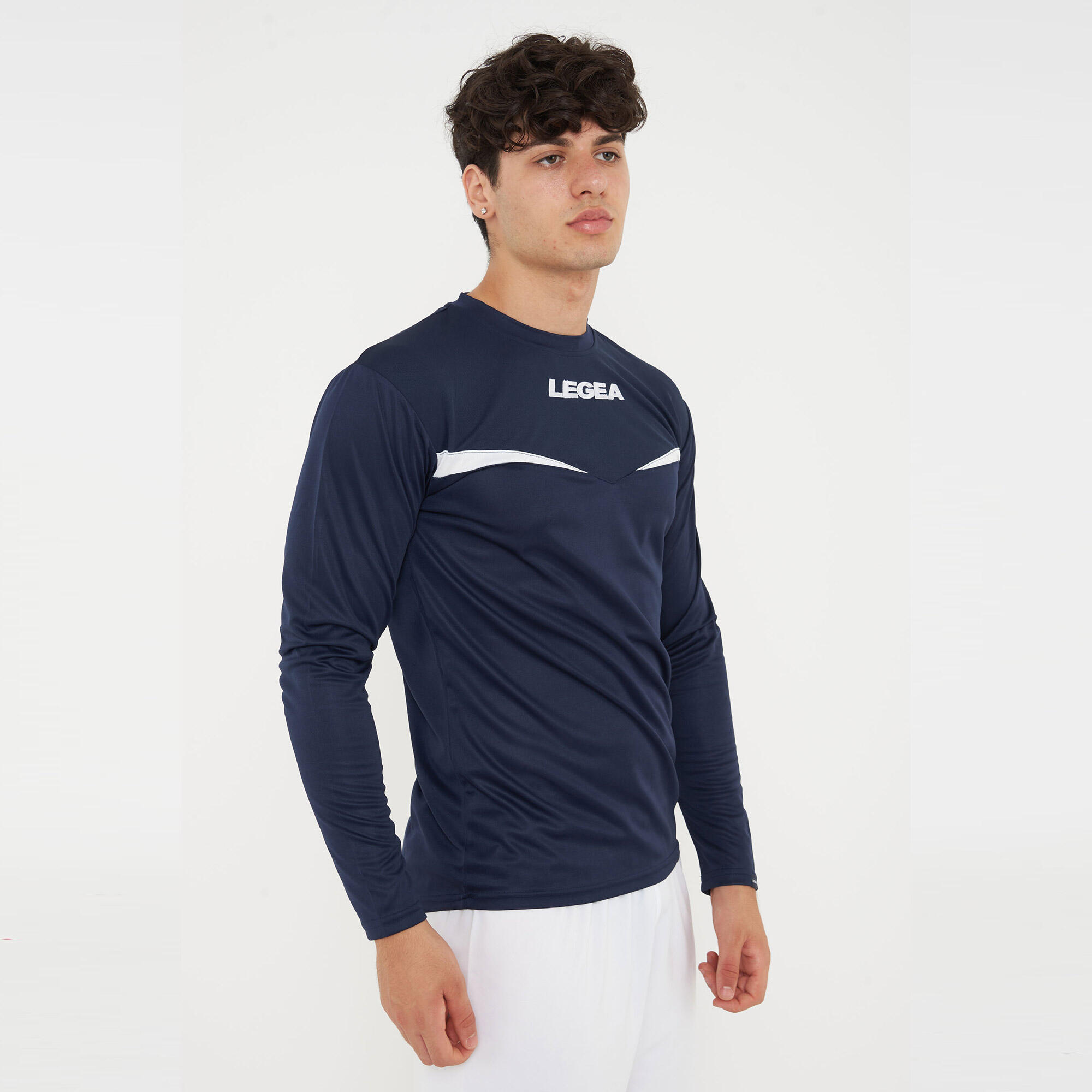 T-shirt homme running à manches longues Vienna ML bleu-blanc 4/7