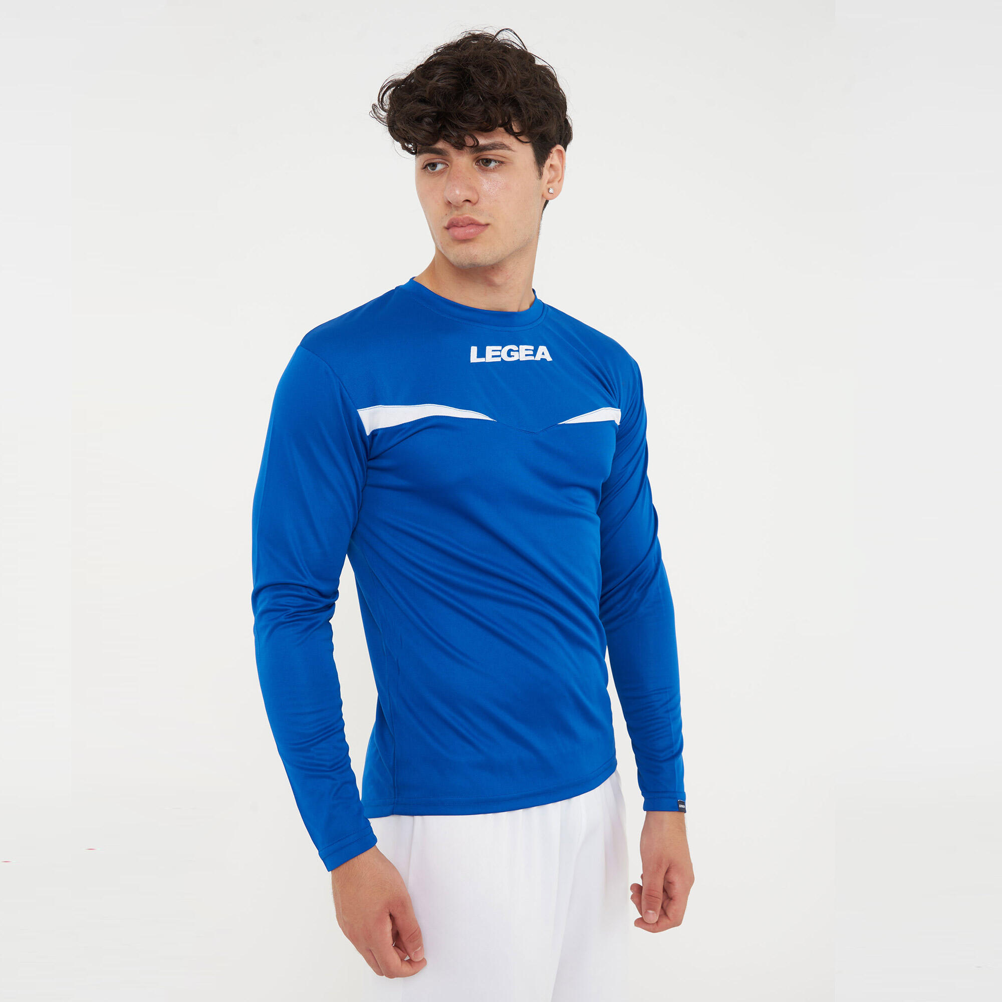 Heren hardloopshirt met lange mouwen Vienna ML blauw-wit 4/6