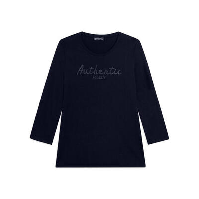 T-shirt manica 3/4 "Authentic" con logo FREDDY in strass