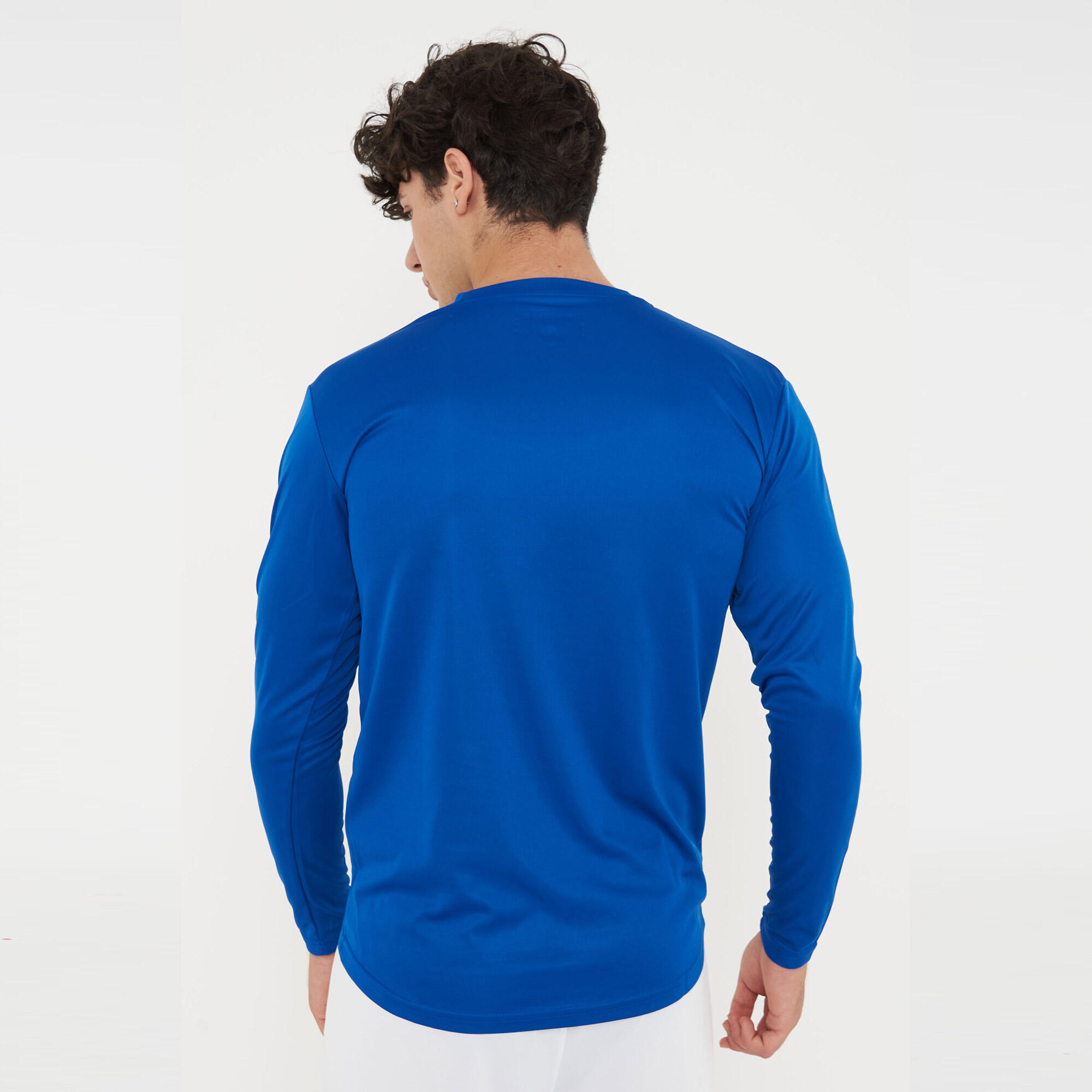 Heren hardloopshirt met lange mouwen Vienna ML blauw-wit 3/6