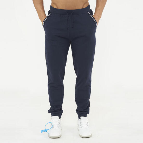 Homme Randonnée Pantalon avec Zip en Bas de Jambe Bleu