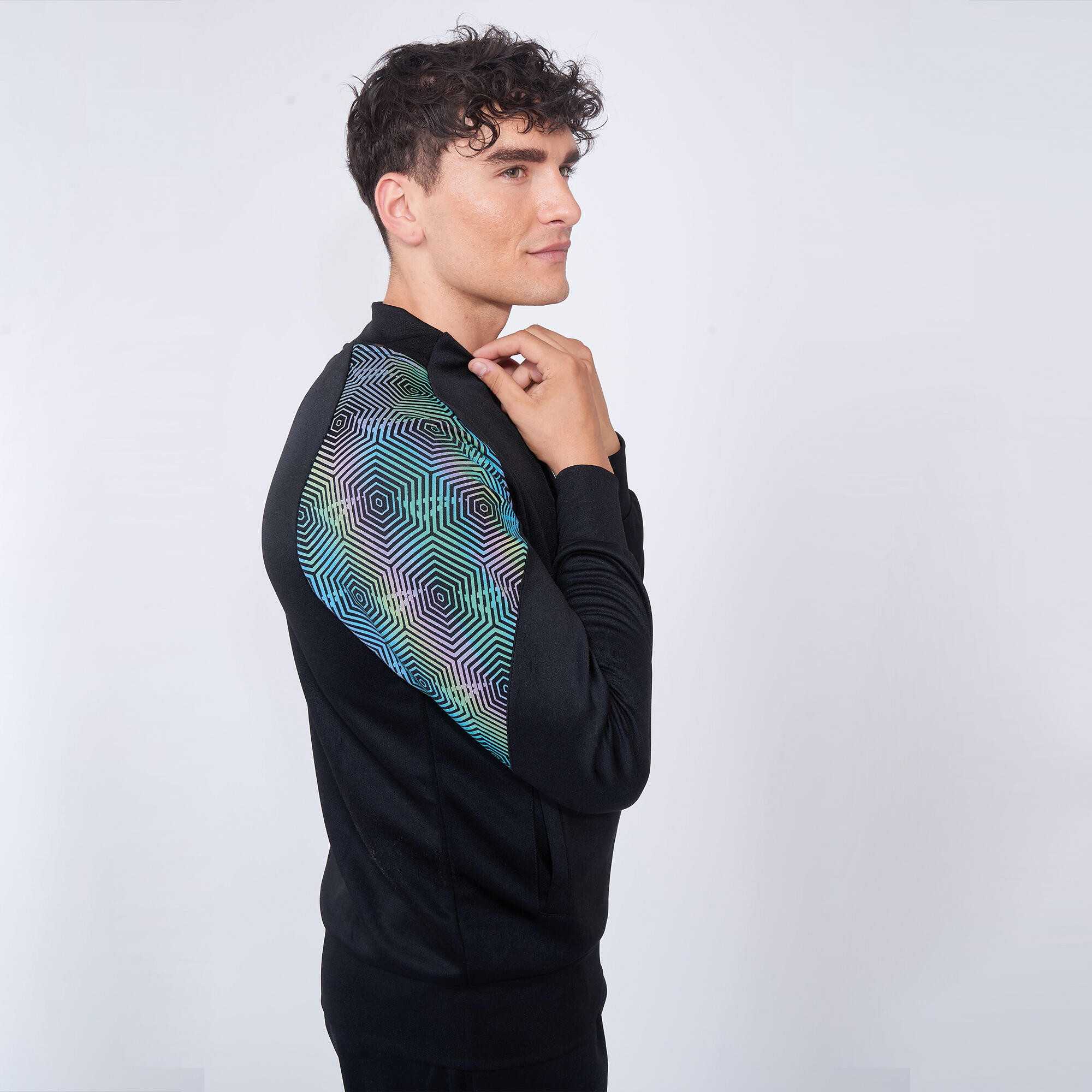 Femme Course Veste Légère avec Capuche Noir-Vert Tiffany 4/6