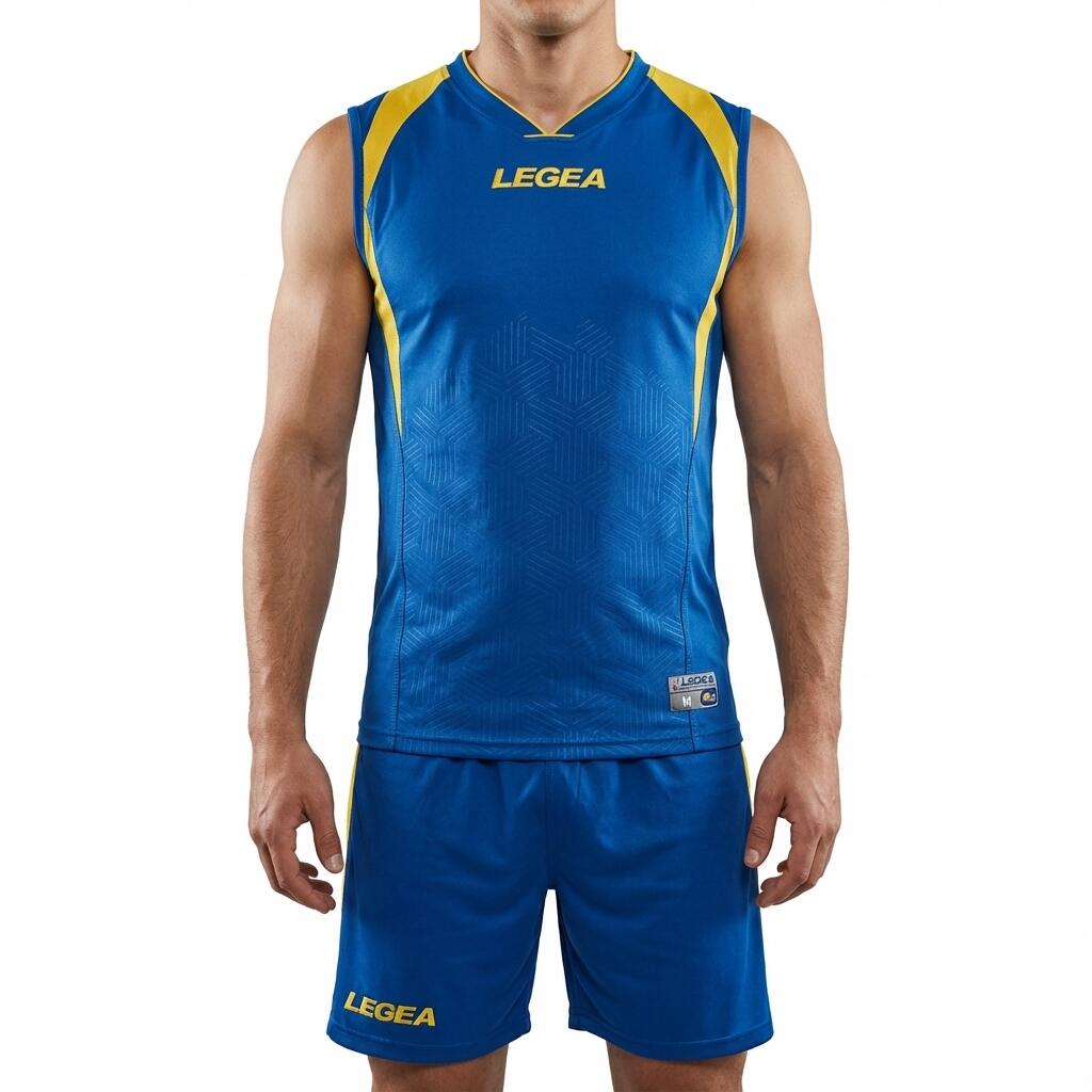 Men's Football Training Kit Blue-Yellow