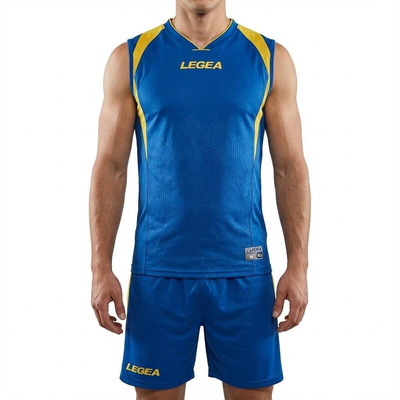 Bărbați Fotbal Kit antrenament și meci traspirant 100% poliester albastru-galben