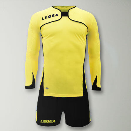 Herren Fußball Langarmtrikot Amsterdam Gelb-Schwarz 2/2