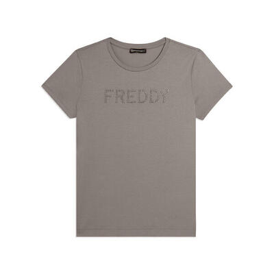 T-shirt manica corta con logo FREDDY in strass
