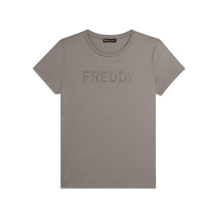 T-shirt à manches courtes avec logo FREDDY en paillettes