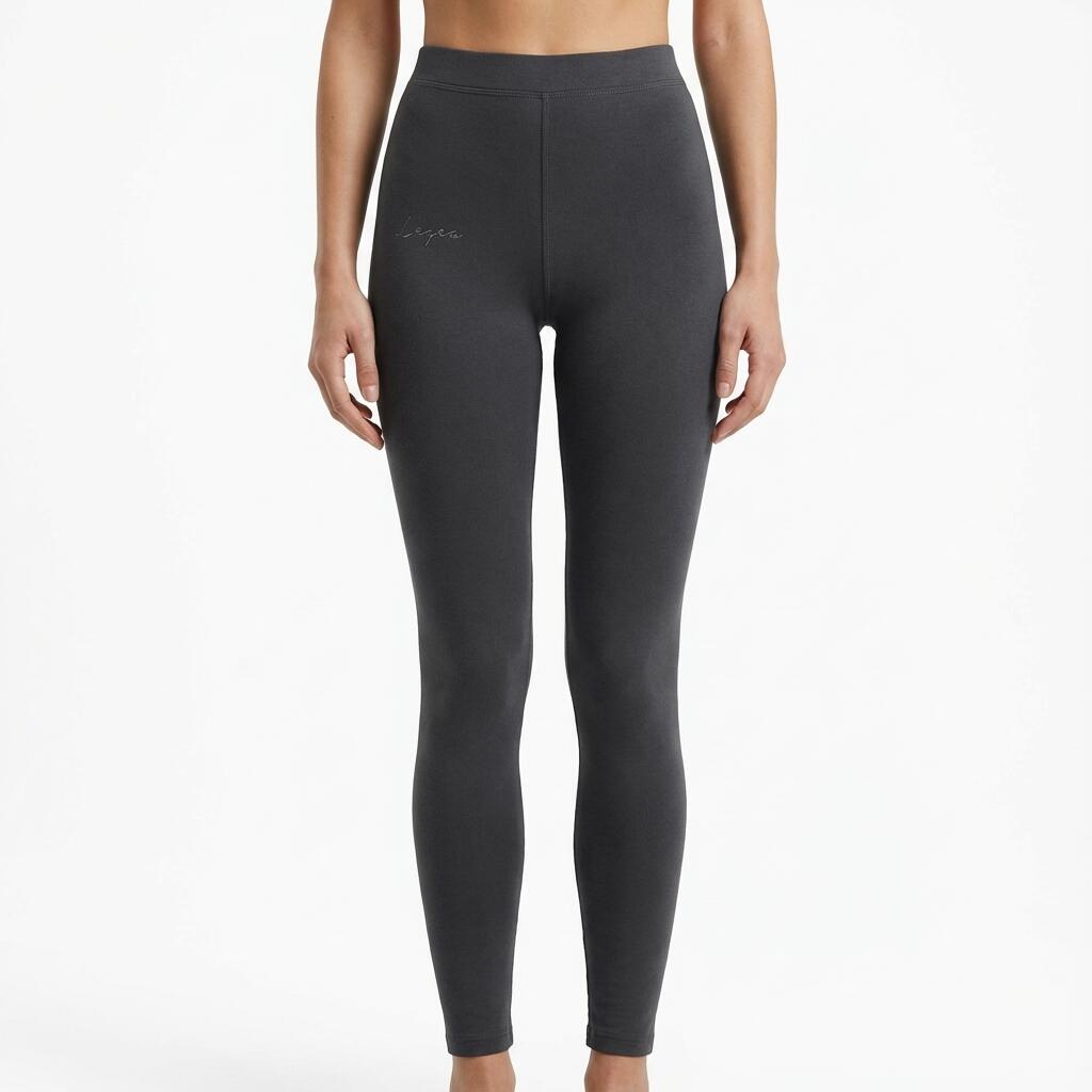 Femei Yoga Leggings Devery Bumbac Elasticizat Gri Închis