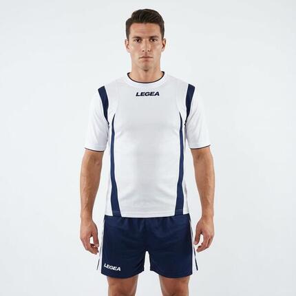 Kit de football d'entraînement homme blanc-bleu