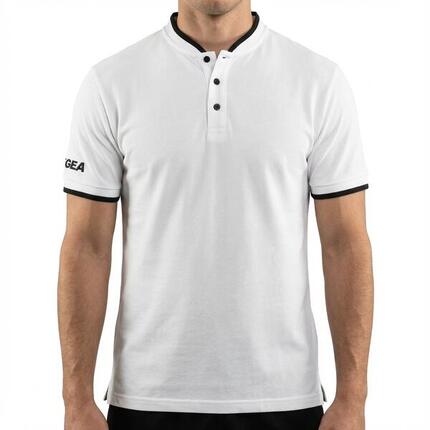 Homme Tennis Polo Manches Courtes Caractéristiques Clés Blanc-Noir