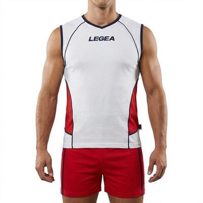 Heren voetbal trainingsset wit-rood