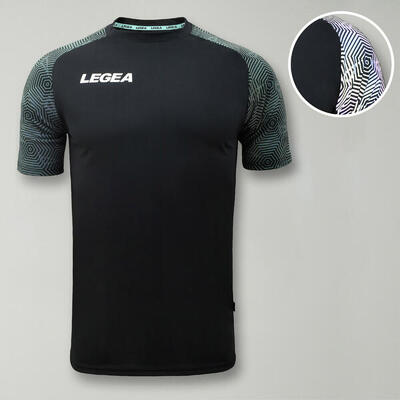 Heren hardlopen t-shirt ademend 100% polyester zwart-zwart