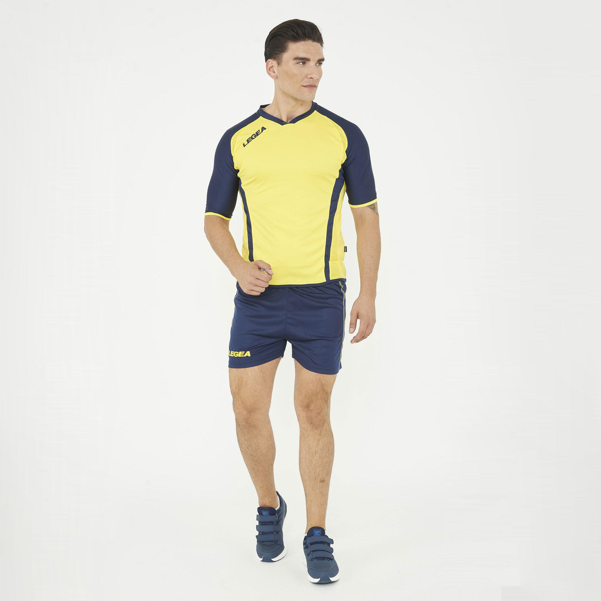 Bărbați Fotbal Kit Alergare Performanță Traspirant Galben-Albastru
