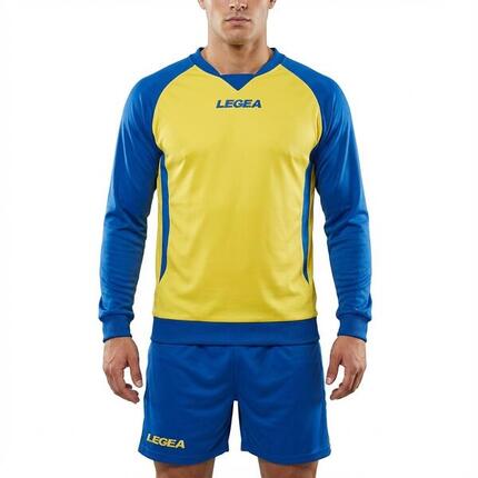 Herren Fußball Langarmtrikot Amsterdam Gelb-Blau