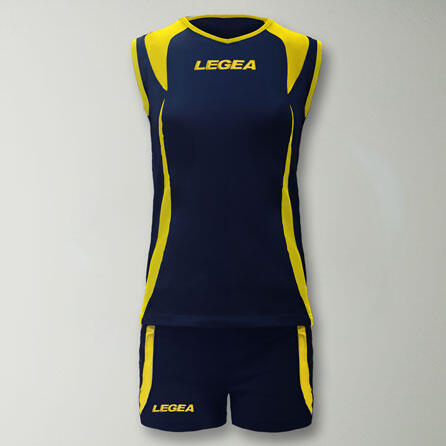 Kit Sicilia t-shirt e pantaloncini da calcio blu-giallo 2/4