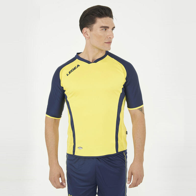 Bărbați Fotbal Kit Alergare Performanță Traspirant Galben-Albastru