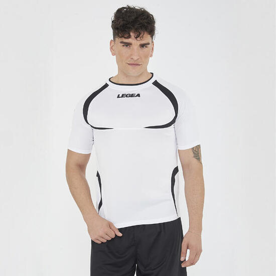 T-shirt homme running respirant blanc-noir
