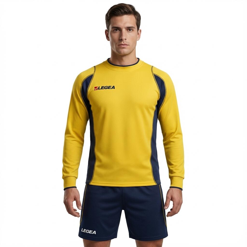 Men's Running Winter Training Suit Yellow-Blue