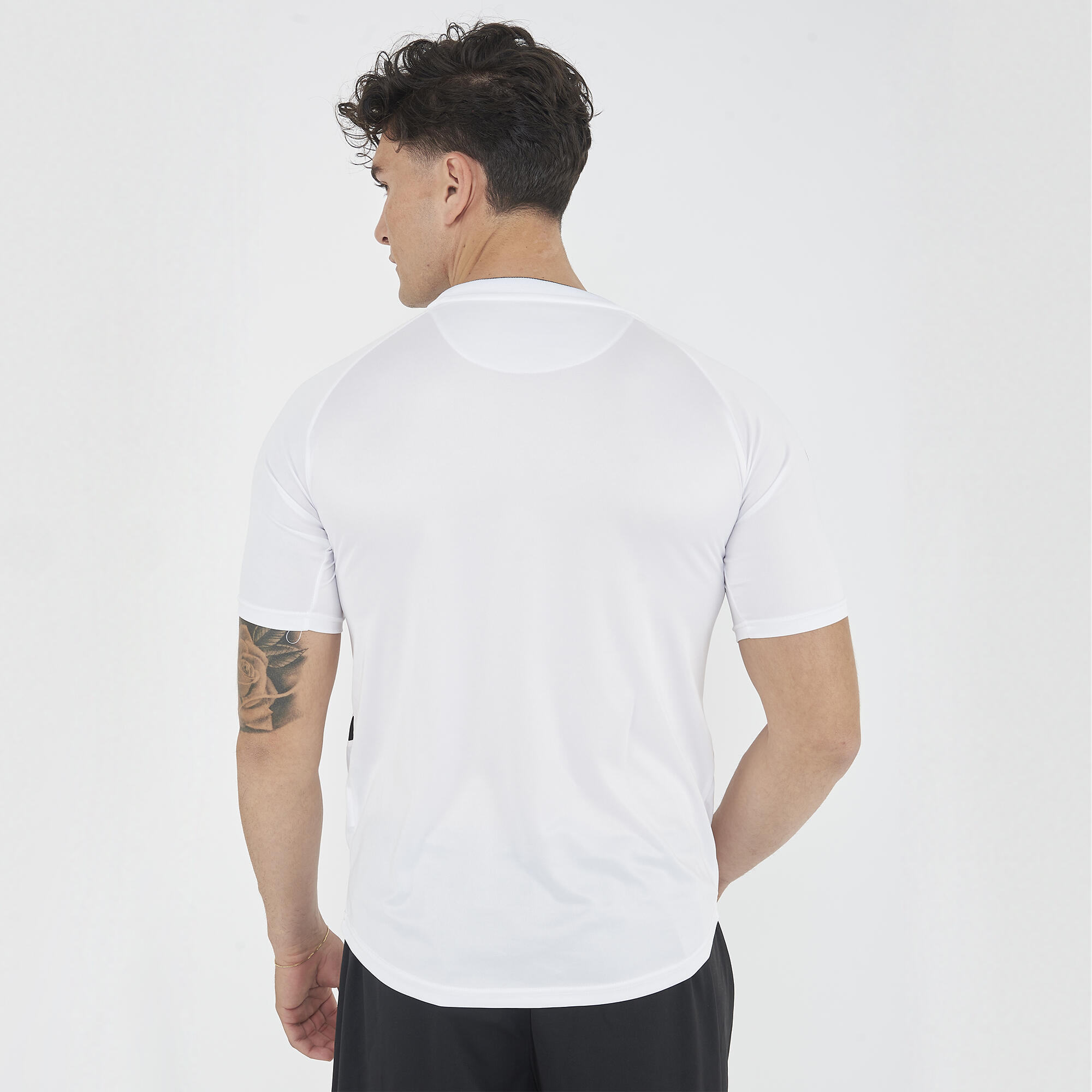 T-shirt homme running respirant blanc-noir 2/6