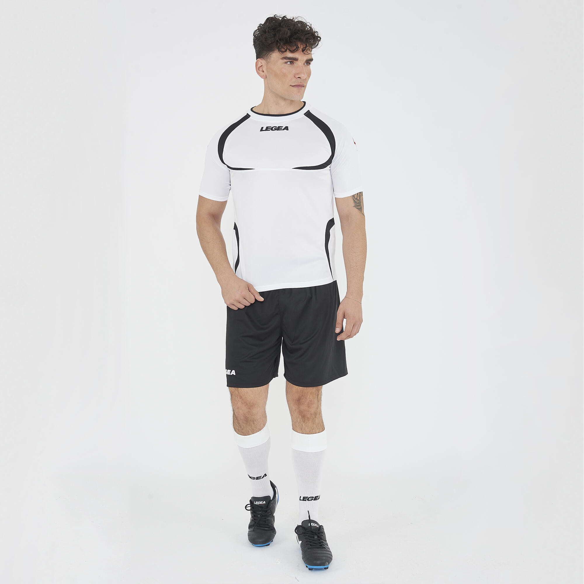 T-shirt homme running respirant blanc-noir 4/6