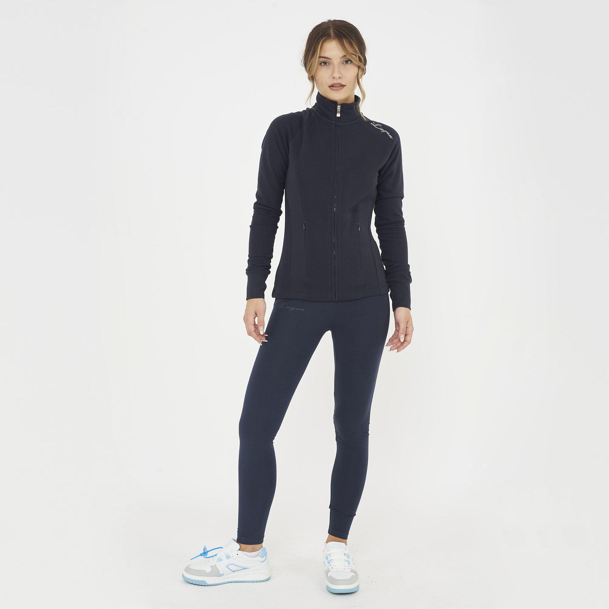 Femme Training Sweat à Capuche et Zip Dafne Bleu 2/6