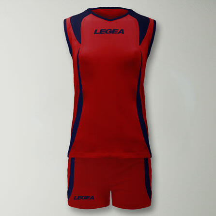 T-shirt en shorts voor voetbal in rood-blauw voor heren 2/5