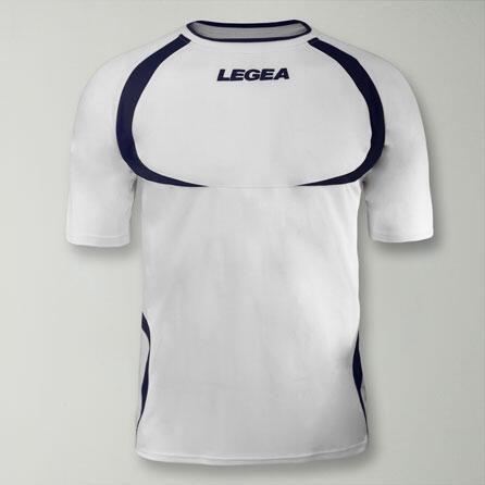T-shirt de running homme à manches courtes respirante blanc-bleu 2/4