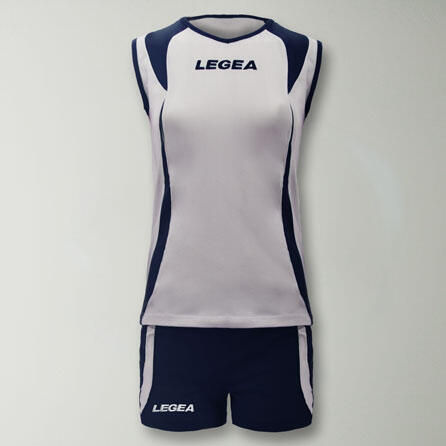 T-shirt et short de football blanc-bleu pour homme 2/4